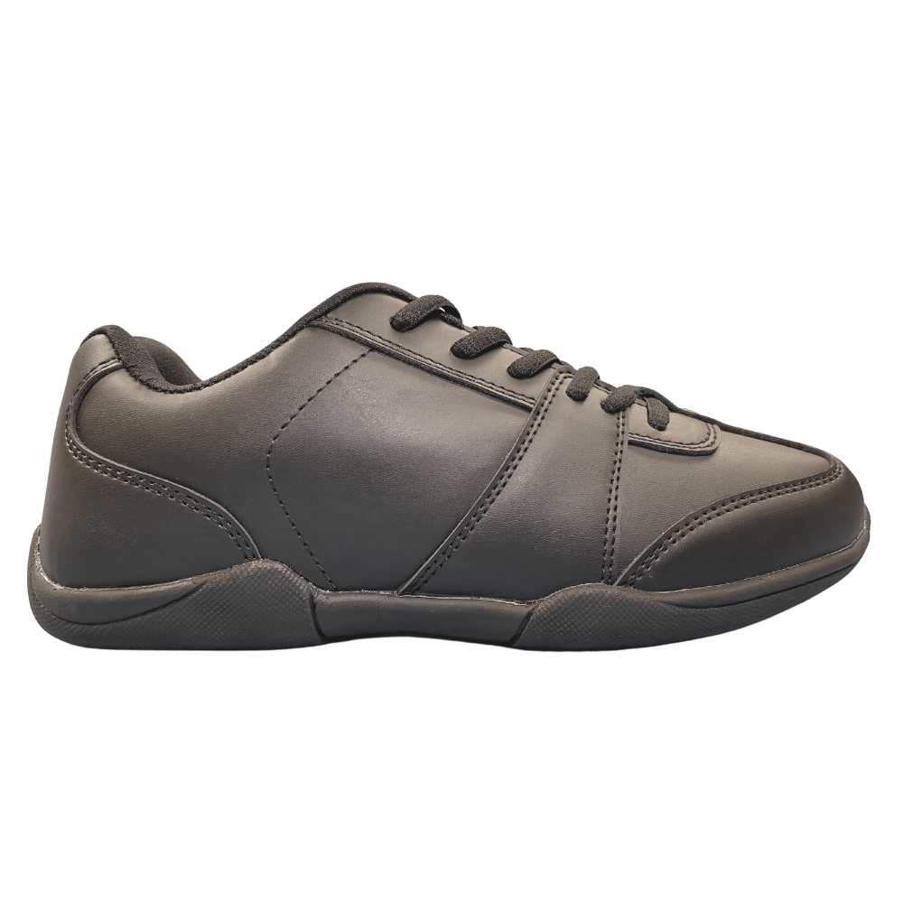 Pastry Spirit Adult Cheer Sneaker in Black lateral view