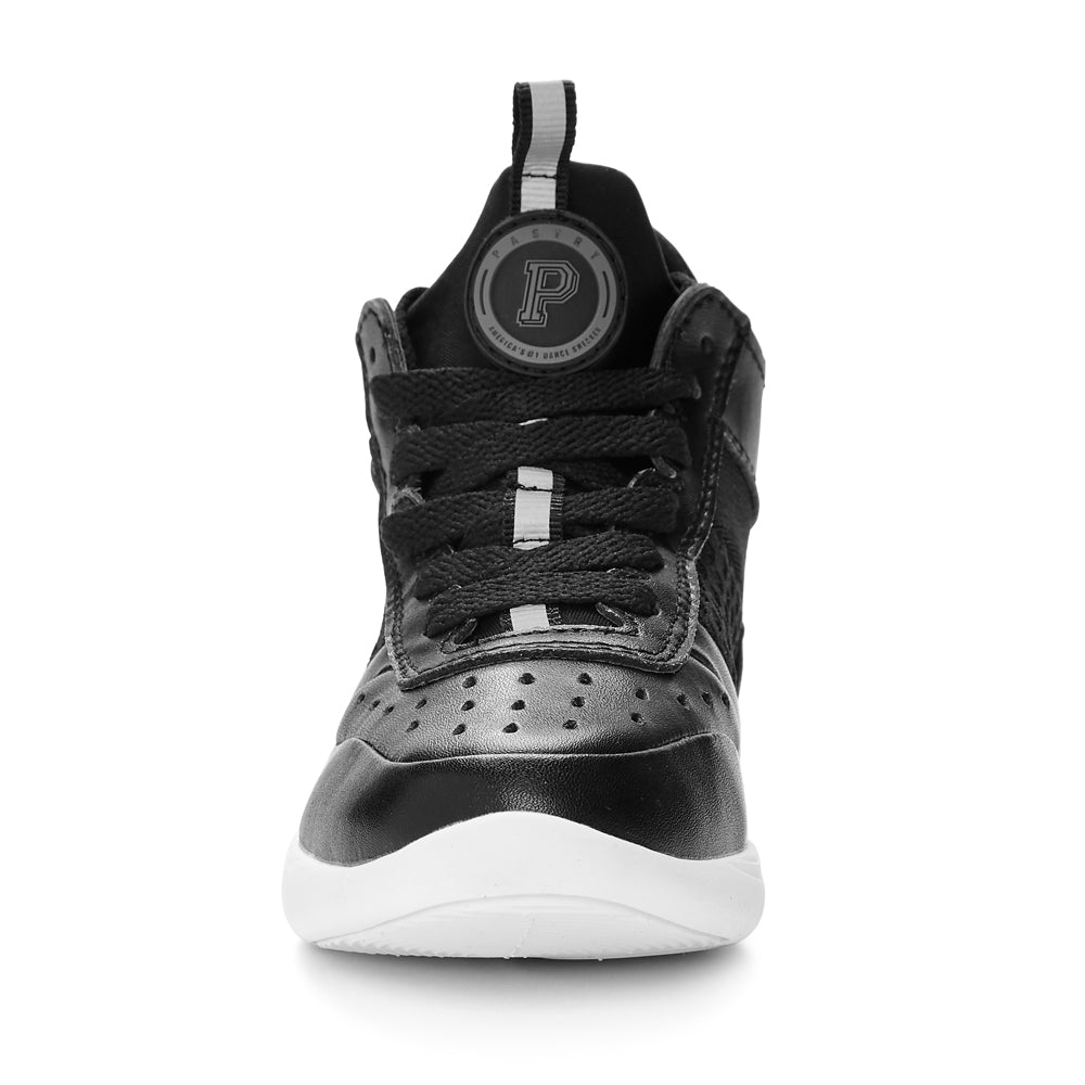 Pastry Ultimate Hip Hop Youth Sneaker in Black/White front view