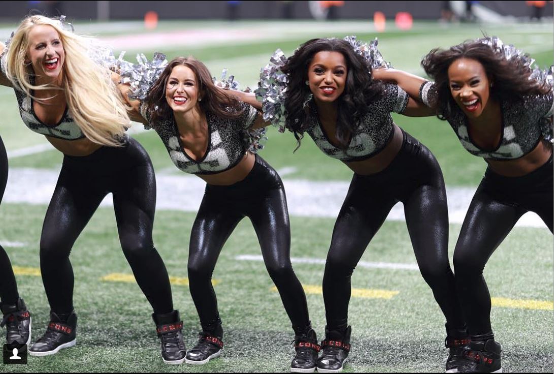 Falcons Cheerleaders wearing Pastry Shoes