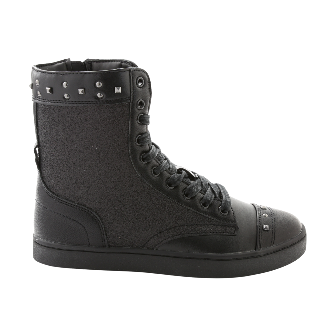 Pastry Military Glitz Adult Women's Sneaker Boot in Black/Black