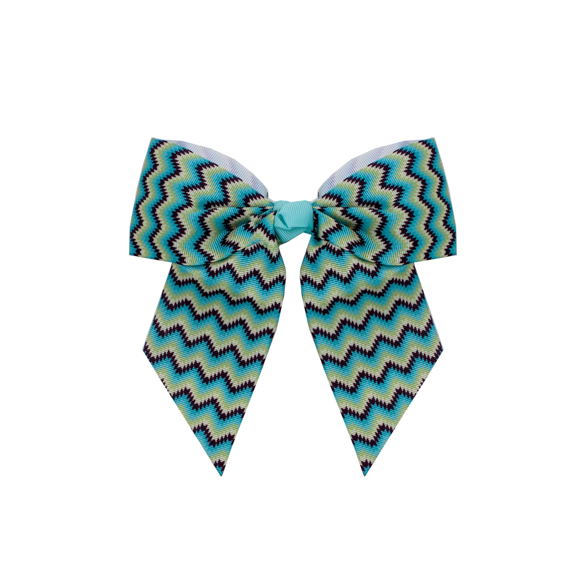 Pastry Slant Tail Print Bow in Aztec