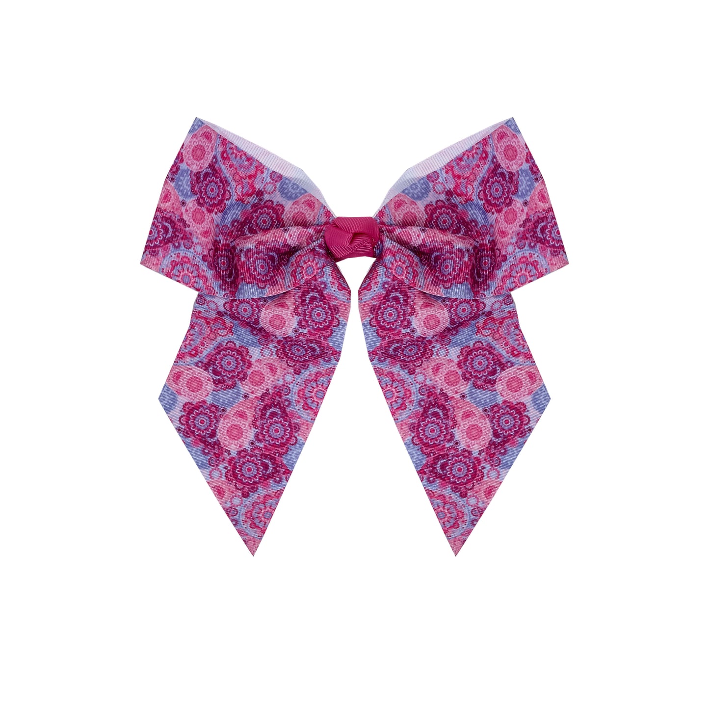 Pastry Slant Tail Print Bow in Paisley