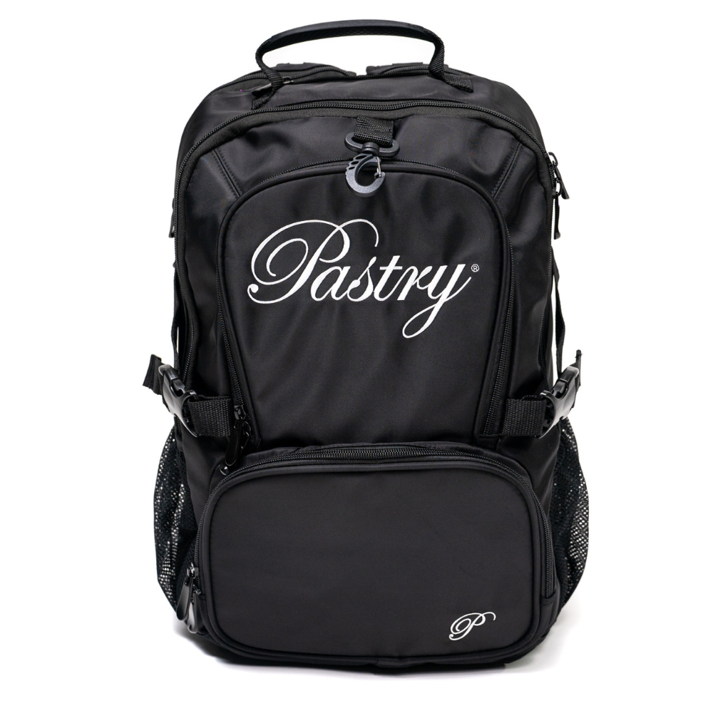 Pastry Backpack Solid Black front view