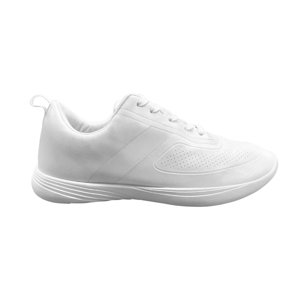 Pastry Adult Studio Trainer Women's Sneaker in White/White in lateral view