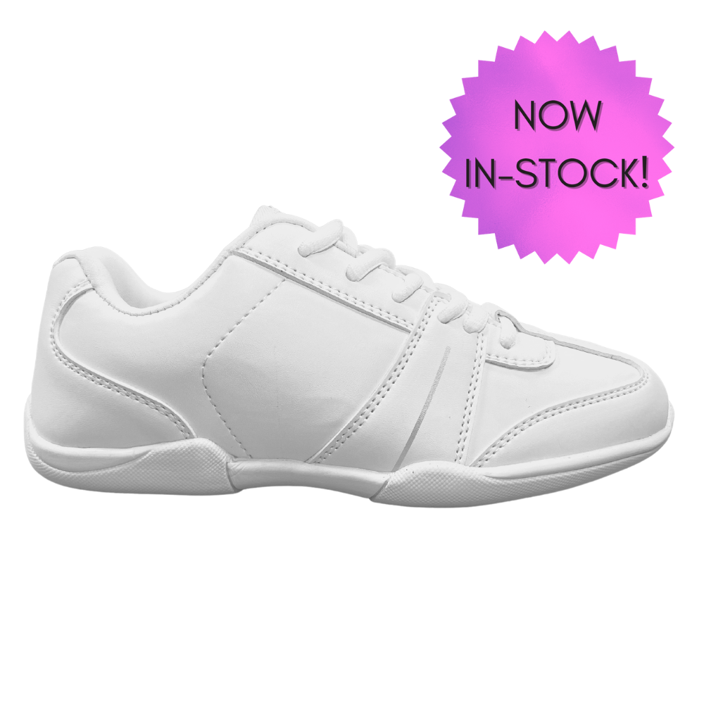 Pastry Spirit Youth Cheer Sneaker in White lateral view