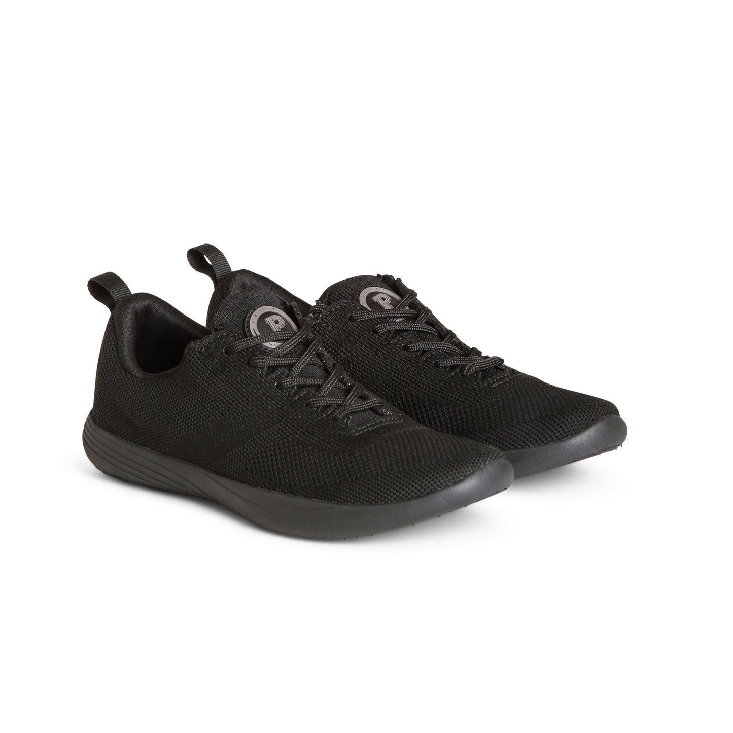 Pair of Pastry Studio TR2 Adult Women's Sneaker in Black/Black in 3 quarter view