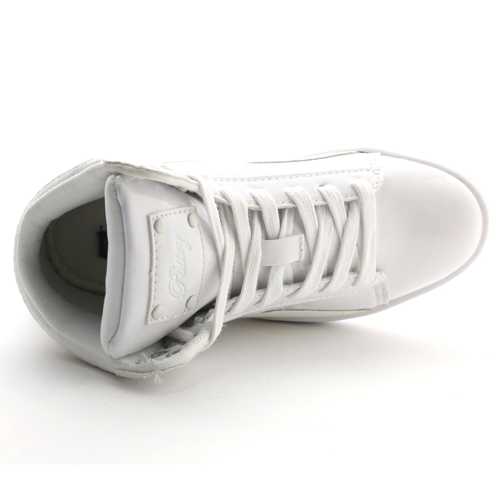 Pastry Pop Tart Glitter Youth Sneaker in White top view