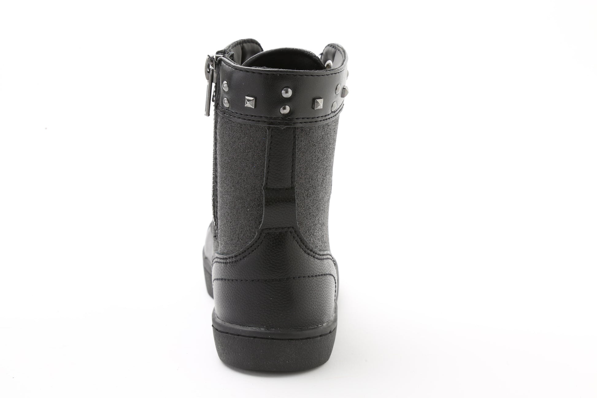 Pastry Military Glitz Youth Sneaker Boot in Black/Black back view