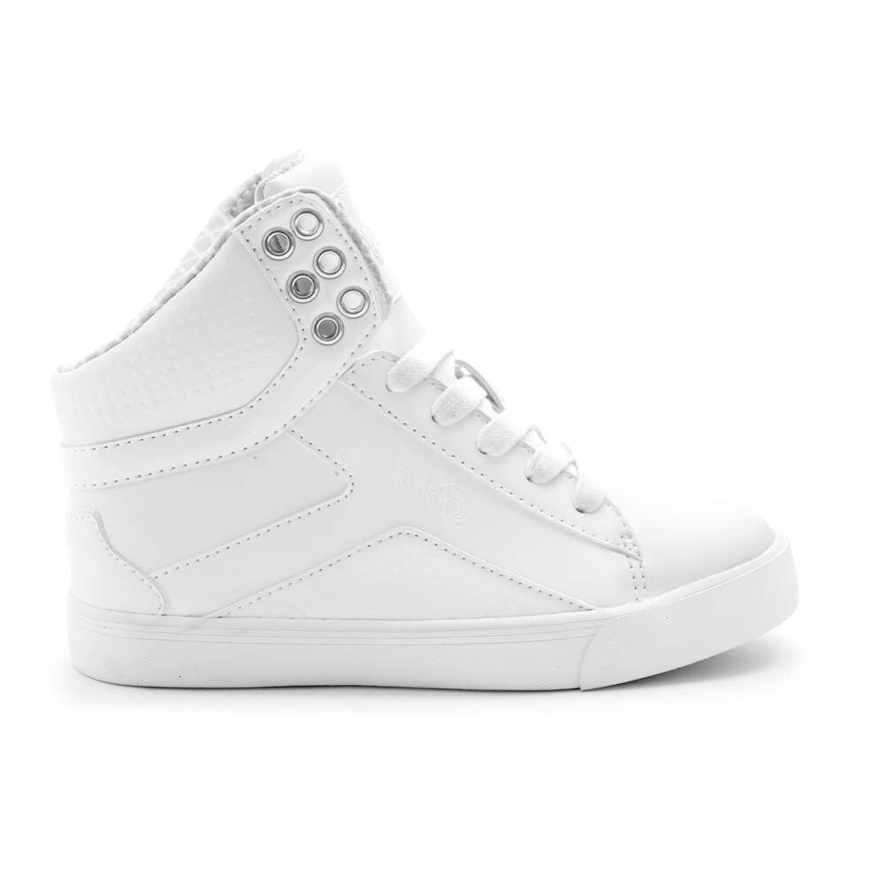 Pastry Pop Tart Grid Youth Sneaker in White lateral view