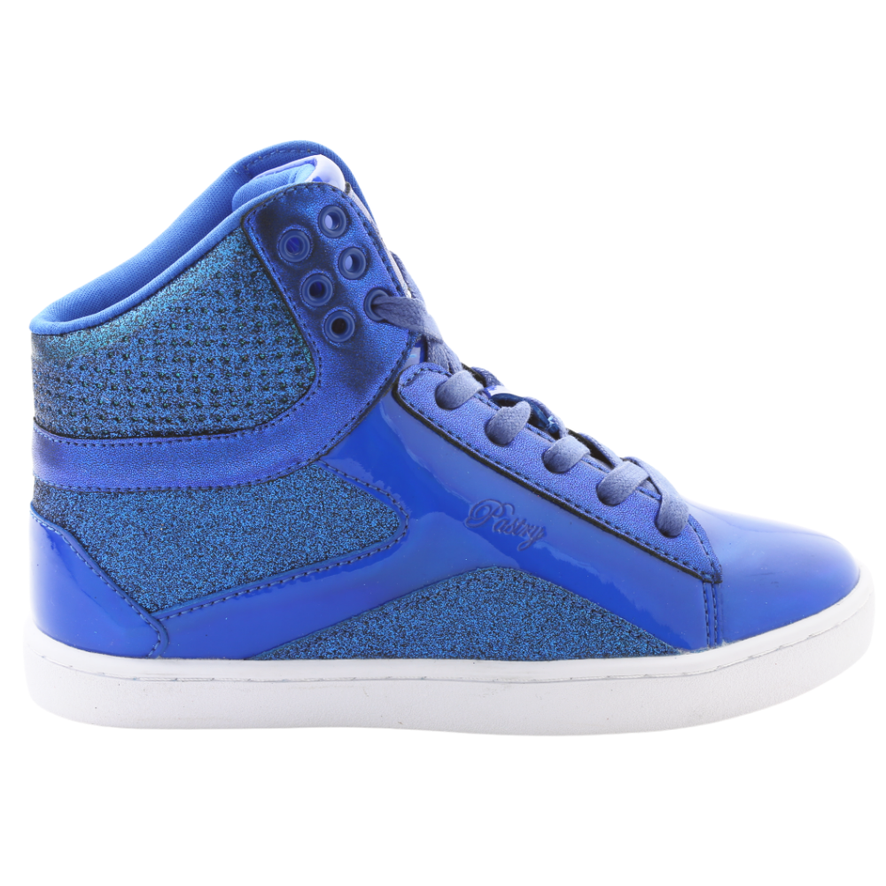 Pastry Pop Tart Glitter Adult Sneaker in Blue lateral view