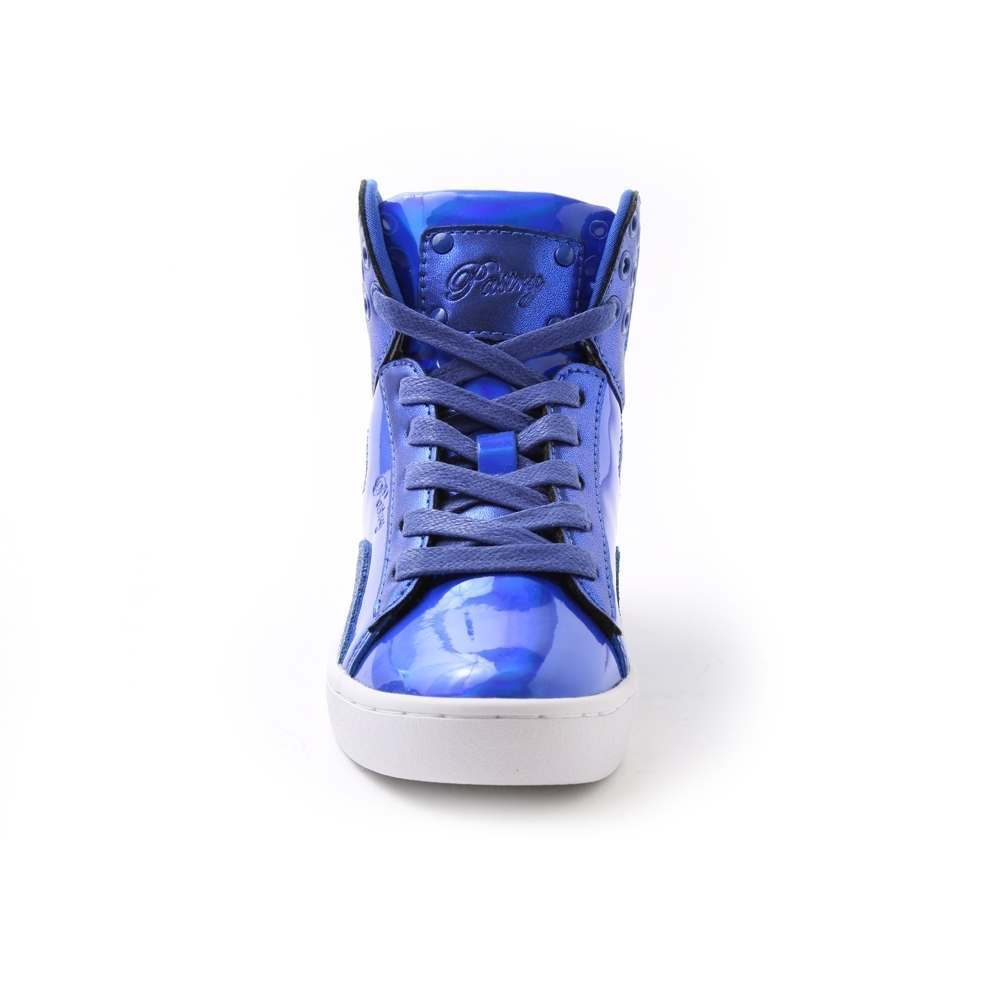 Pastry Pop Tart Glitter Youth Sneaker in Blue front view