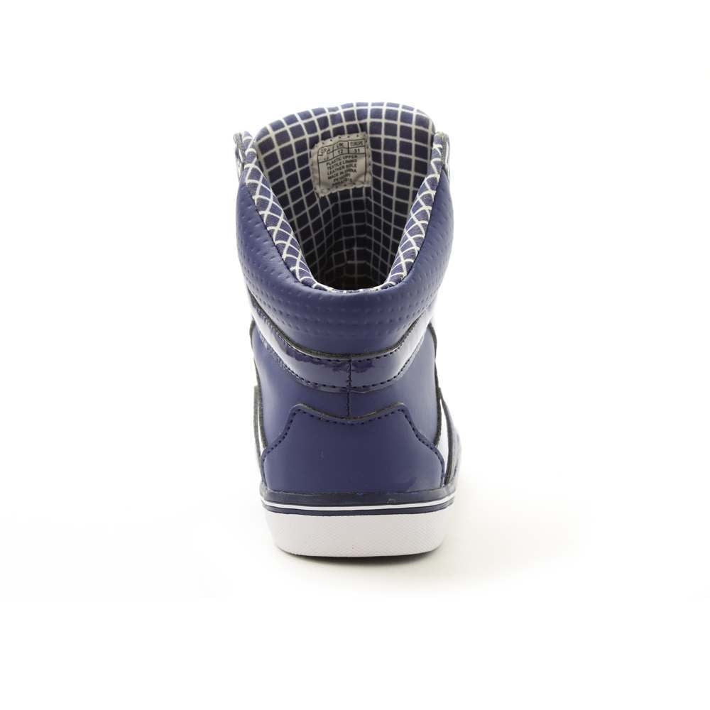 Pastry Pop Tart Grid Youth Sneaker in Navy back view