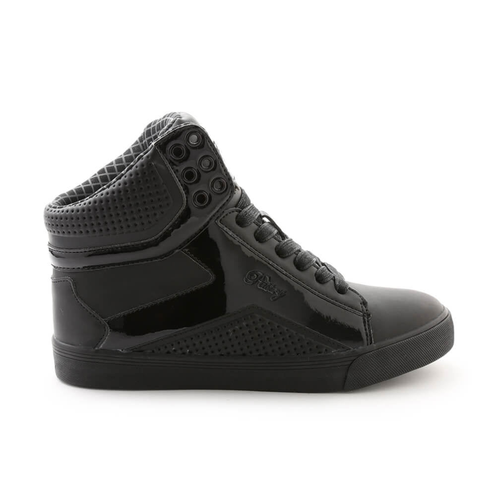 Pastry Pop Tart Grid Youth Sneaker in Black/Black lateral view