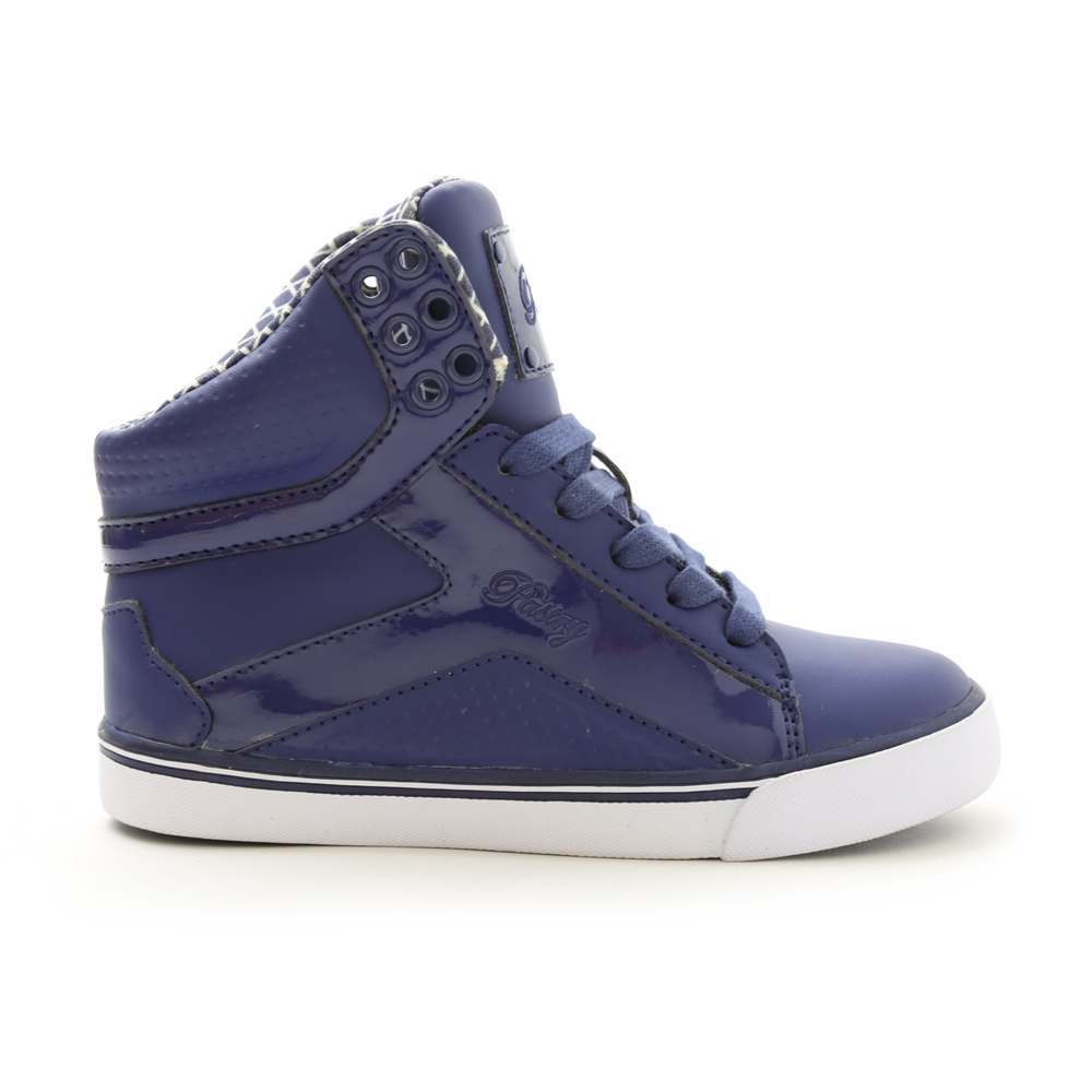 Pastry Pop Tart Grid Youth Sneaker in Navy lateral view