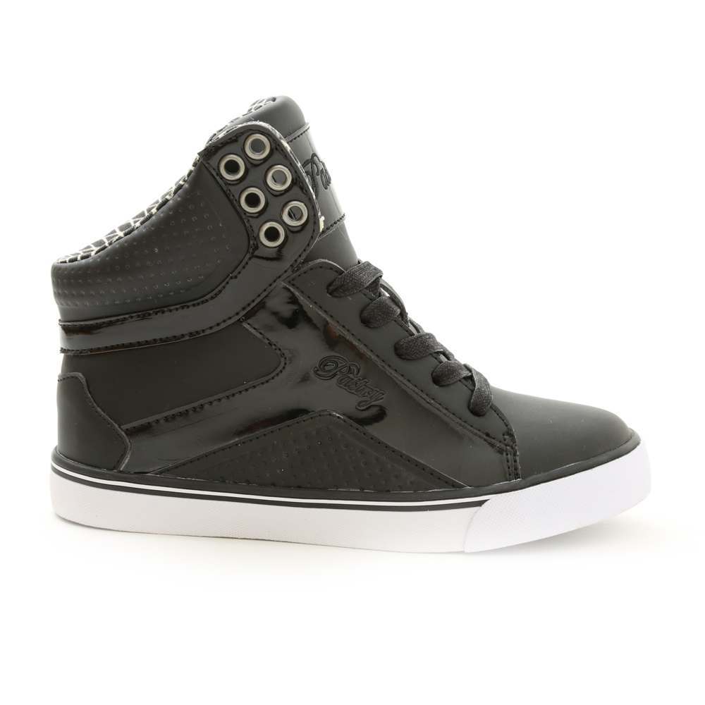 Pastry Pop Tart Grid Youth Sneaker in Black/White lateral view